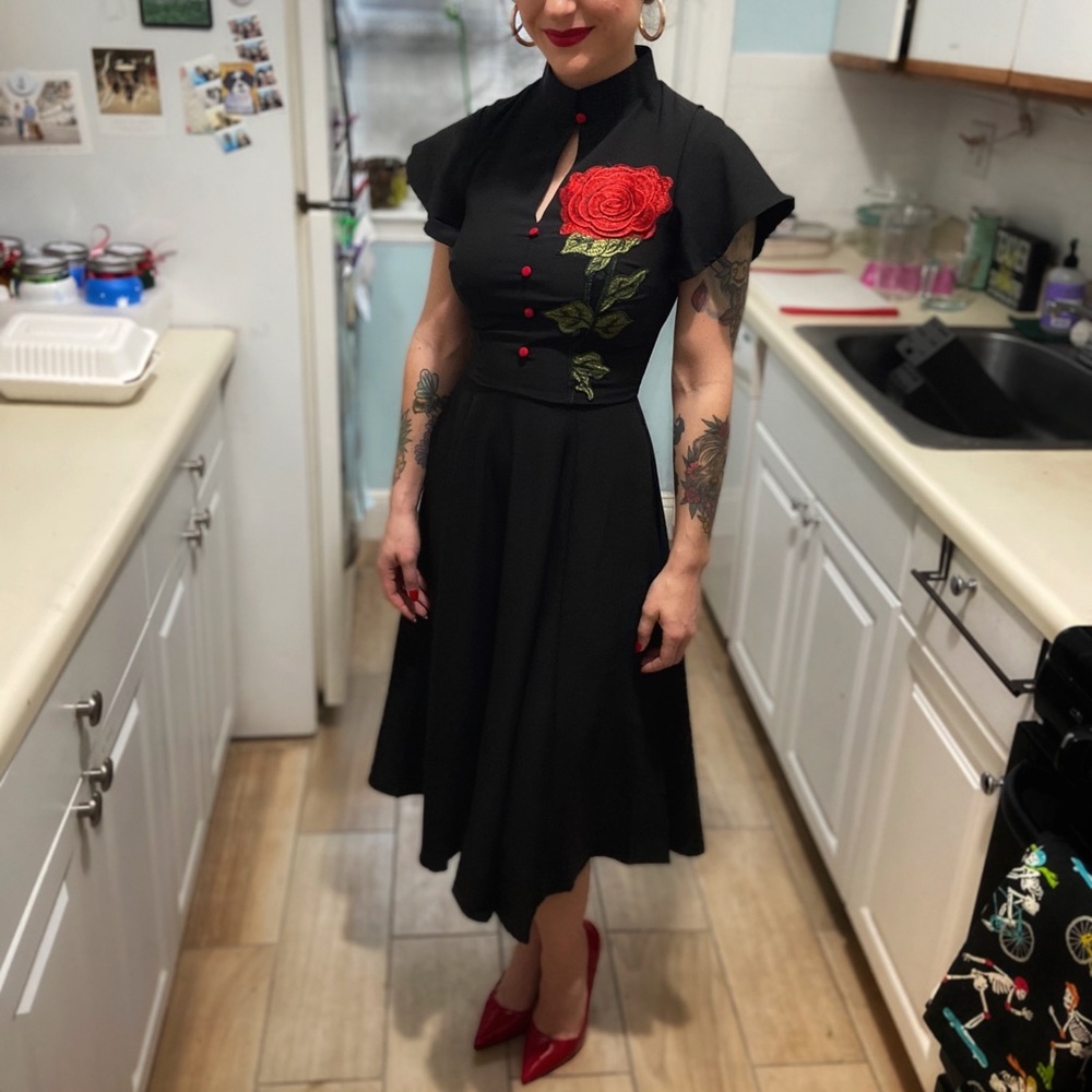 Red pumps